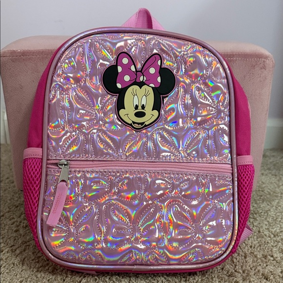Disney Other - Disney Pink Holographic Minnie Mouse Backpack
